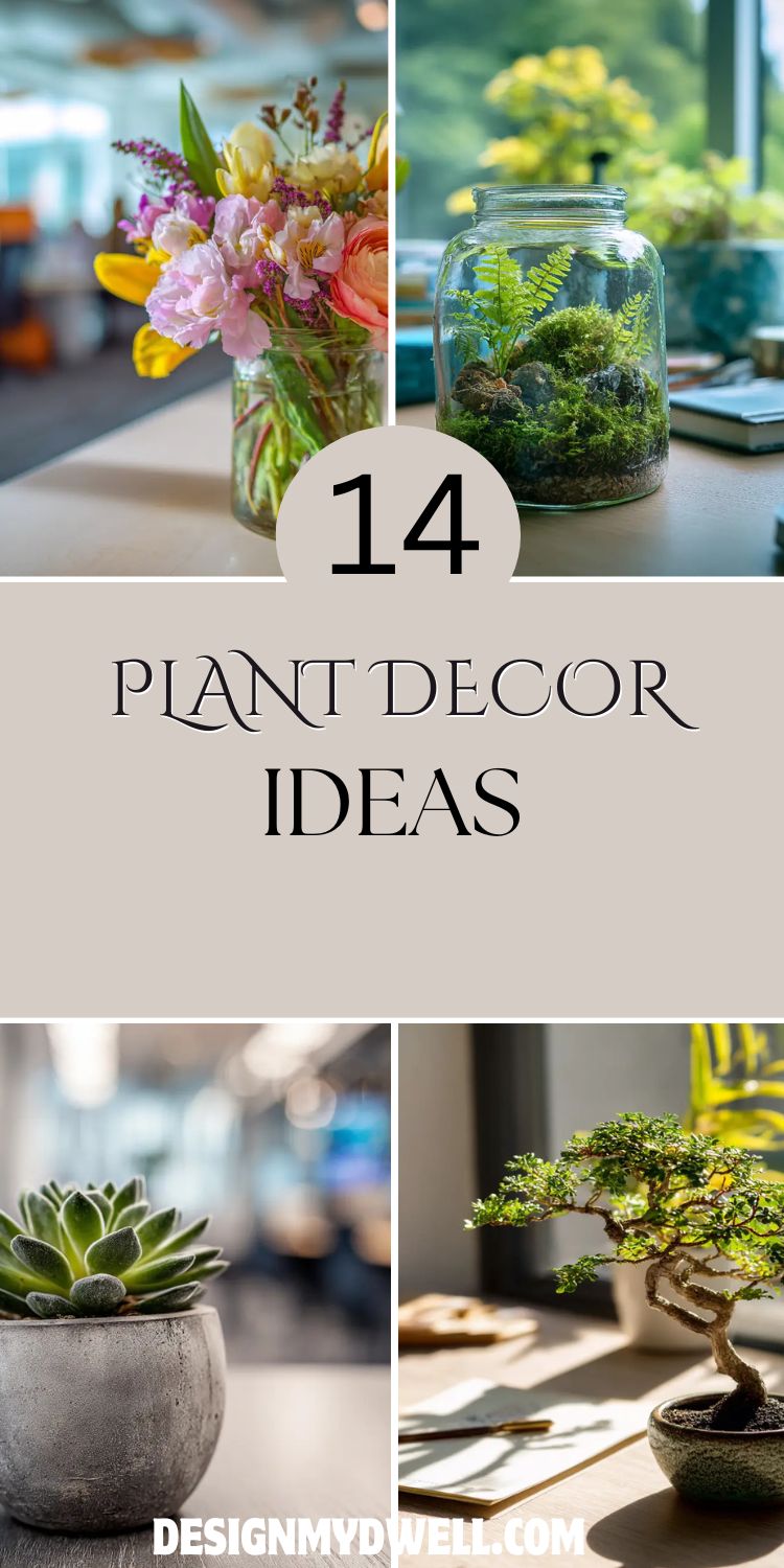 14 Plant Decor Ideas for Your Home Office Desk