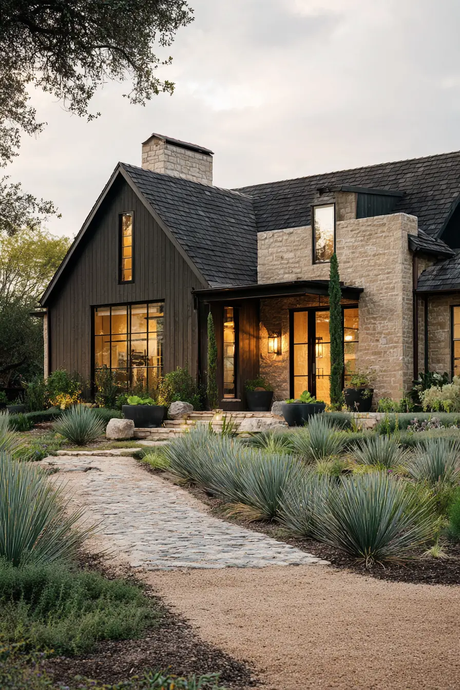 Dark Wood with Natural Stone Balance