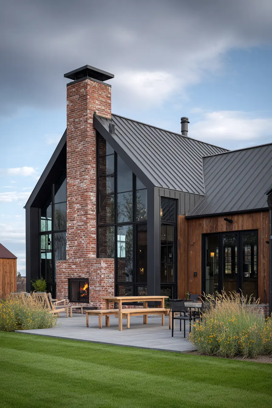 Industrial Edge with Black Painted Chimney Cap