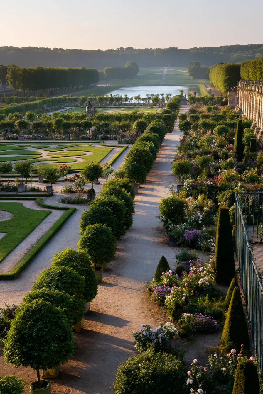 Formal Garden Edging with Symmetrical Design
