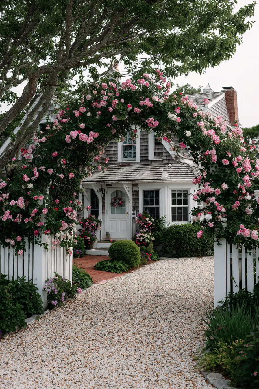 Flowering Arch Driveway Divider