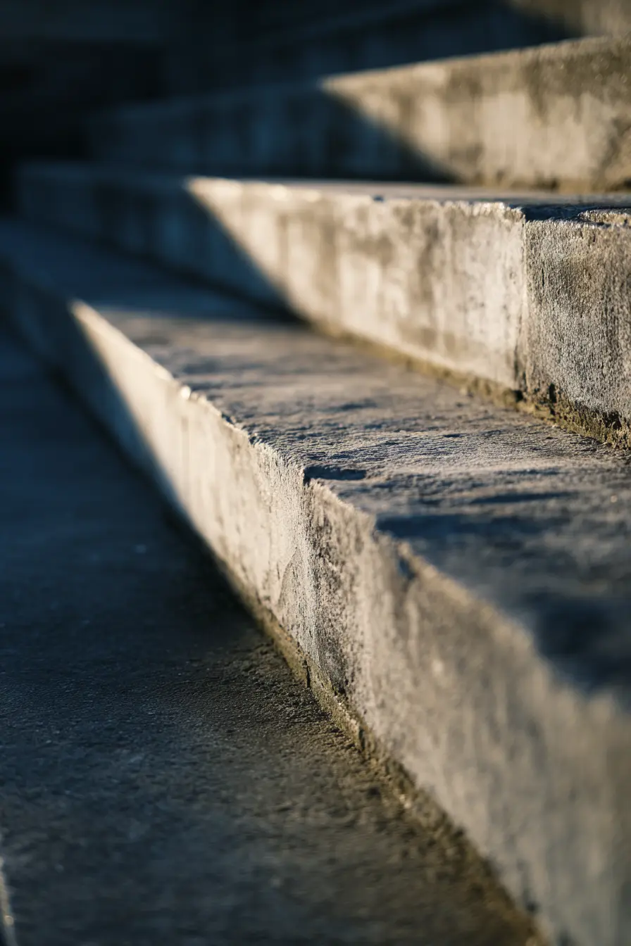 Raw Concrete Stairs with Industrial Appeal