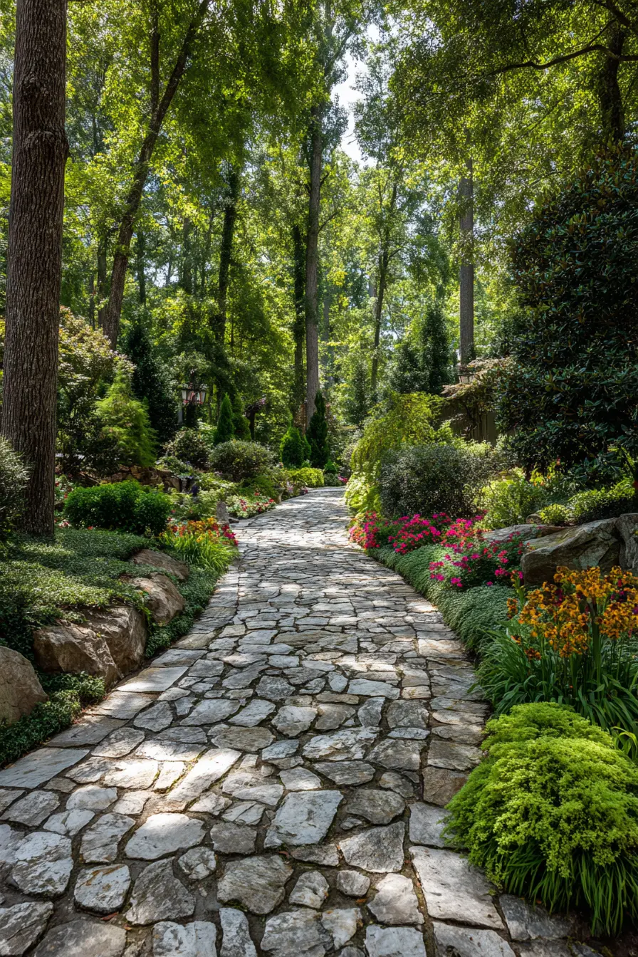 Natural Stone Block Paving Driveway