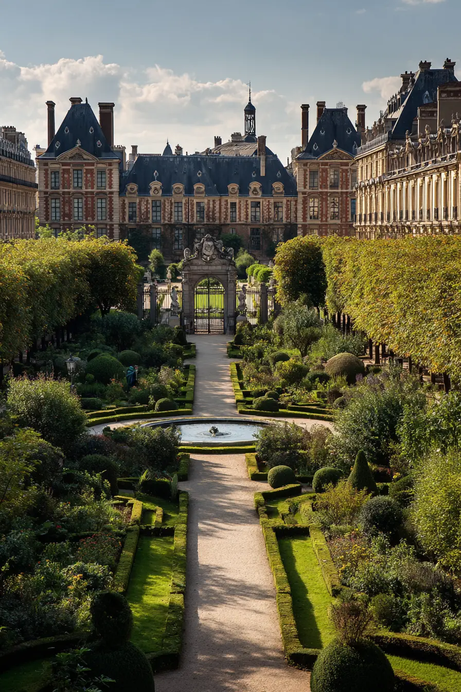Regal Driveway with Formal Garden Design