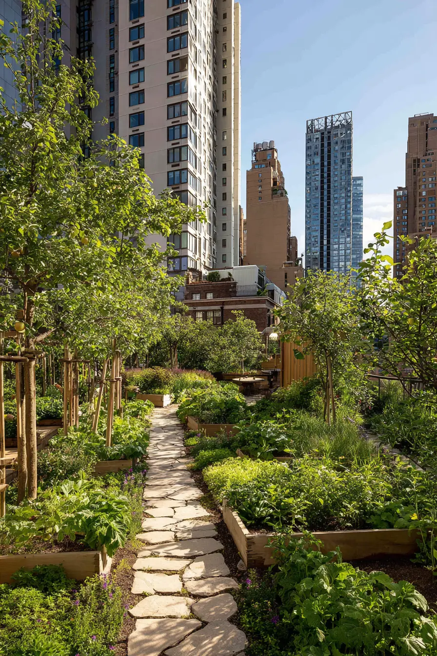 Green Oasis Hellstrip with Raised Beds