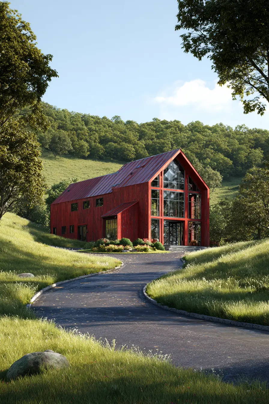 Barn Addition Contemporary Living