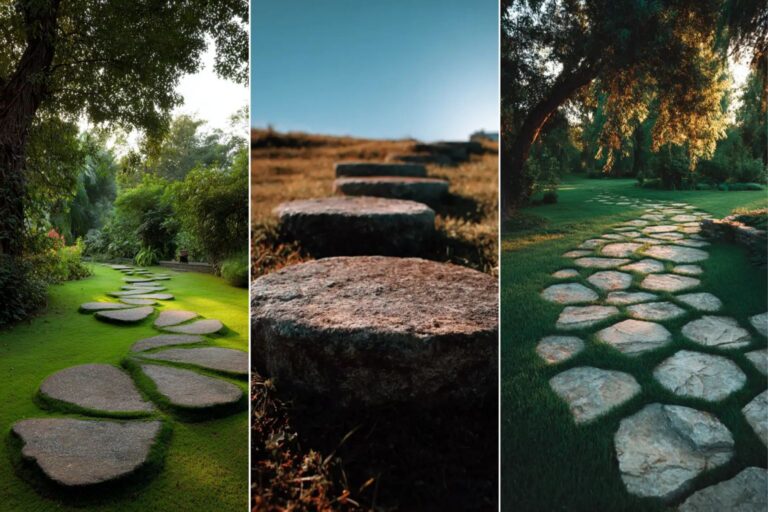 15+ Creative Stepping Stones in Grass Ideas
