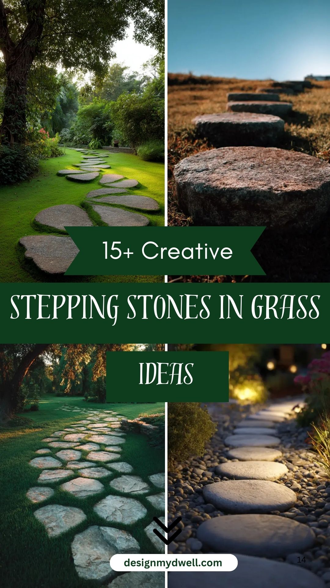 15+ Creative Stepping Stones in Grass Ideas