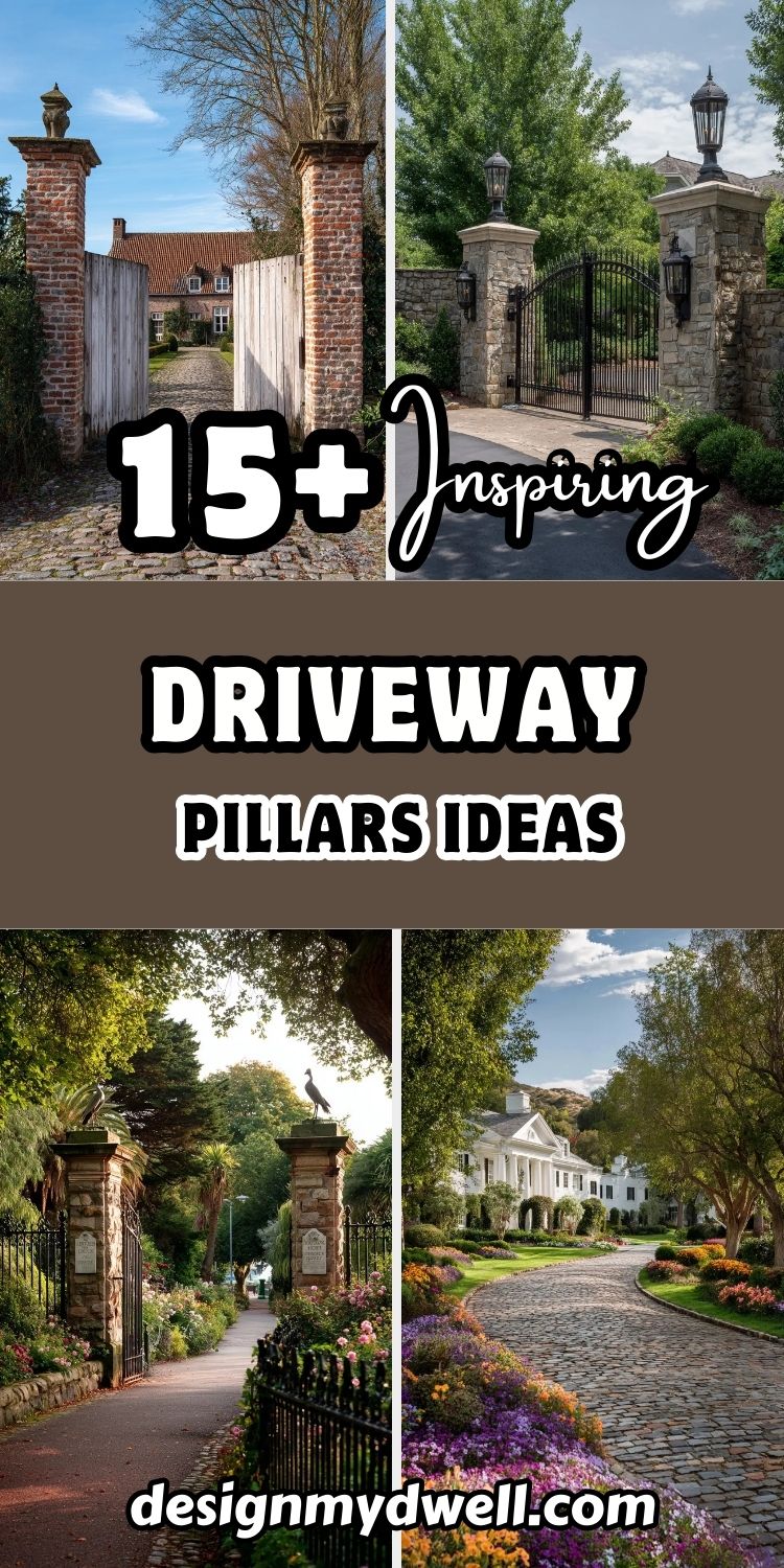 15+ Inspiring Driveway Pillars Ideas to Elevate Your Home