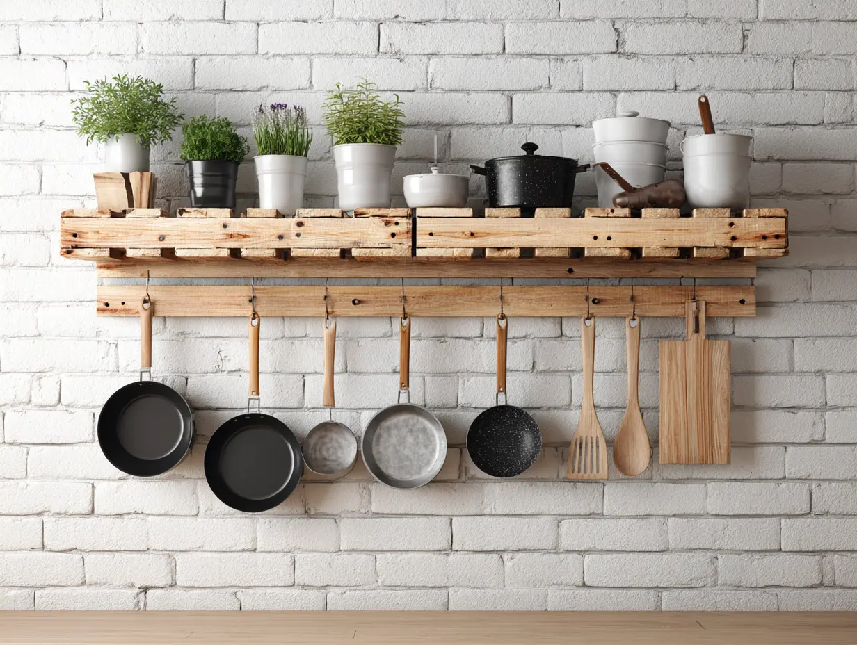 Convert an Old Wooden Pallet Into a Rustic Pot Rack