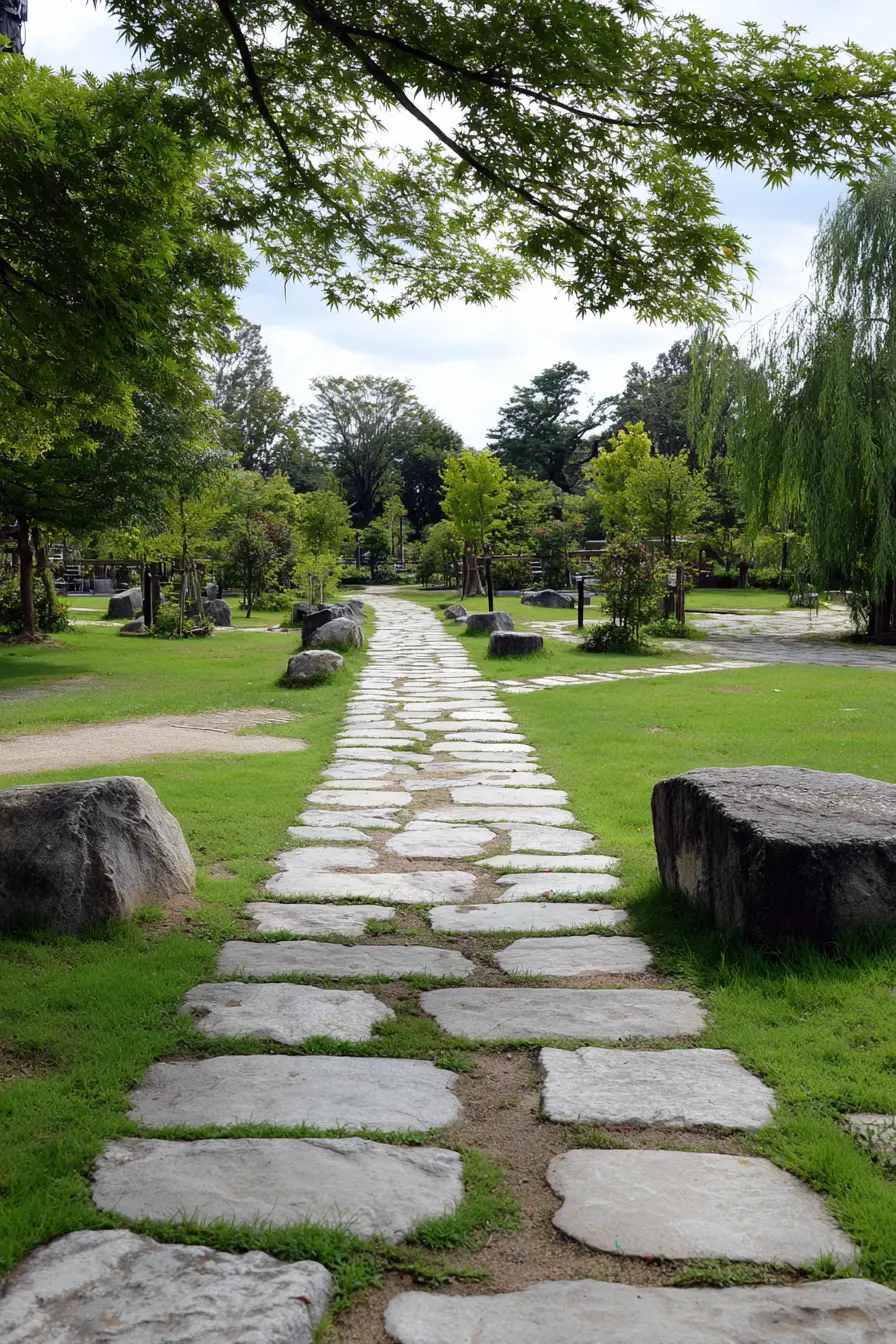 Stone Path Park Strip