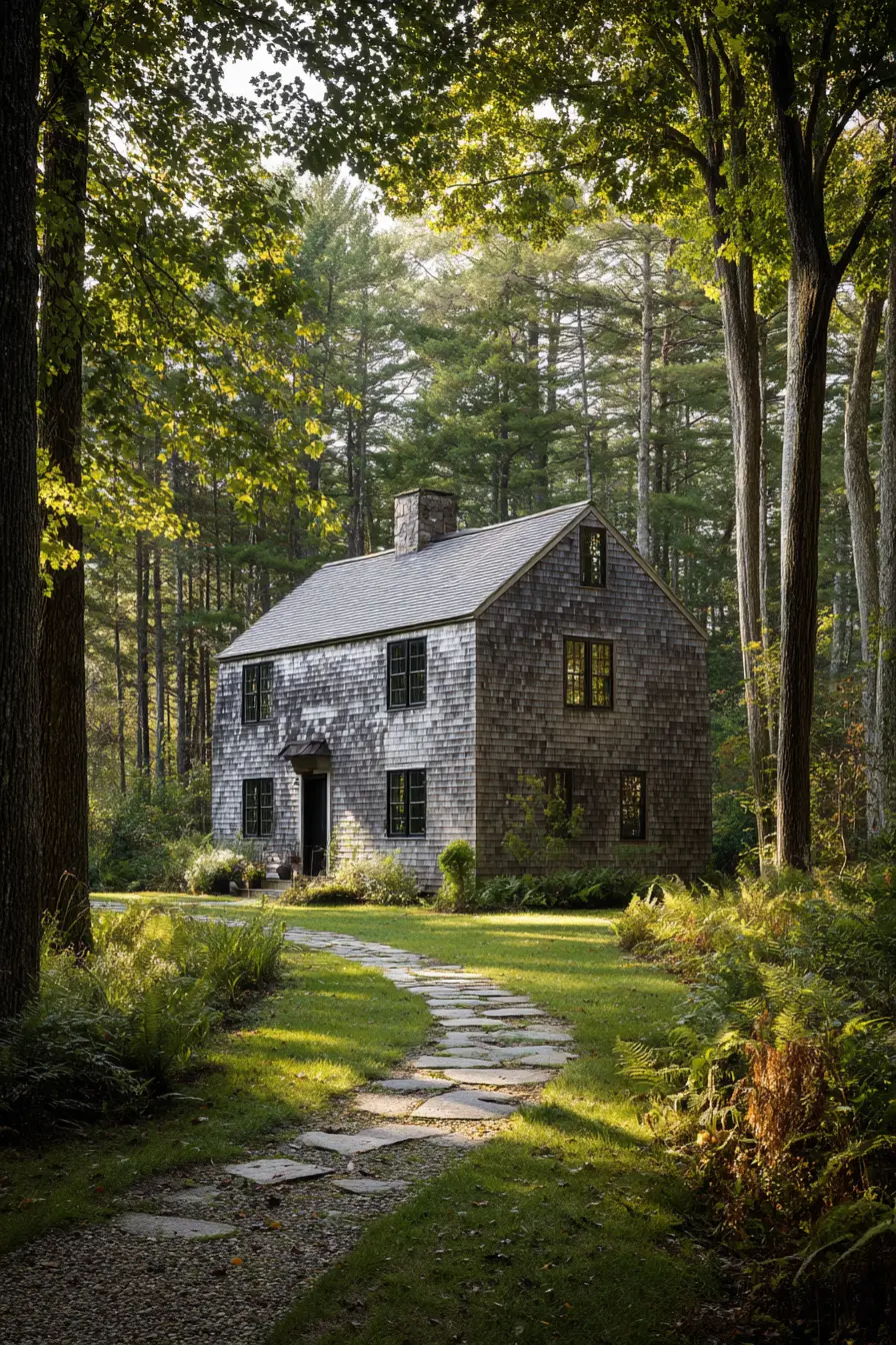 Woodland Retreat with Classic Shingle Siding
