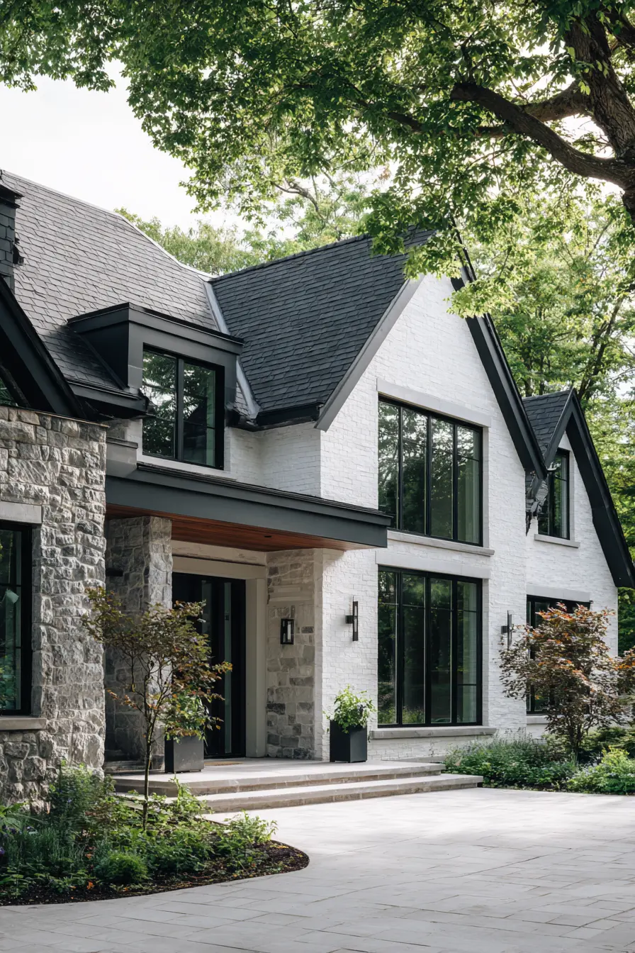 Elegant Bungalow with Painted Brick Siding