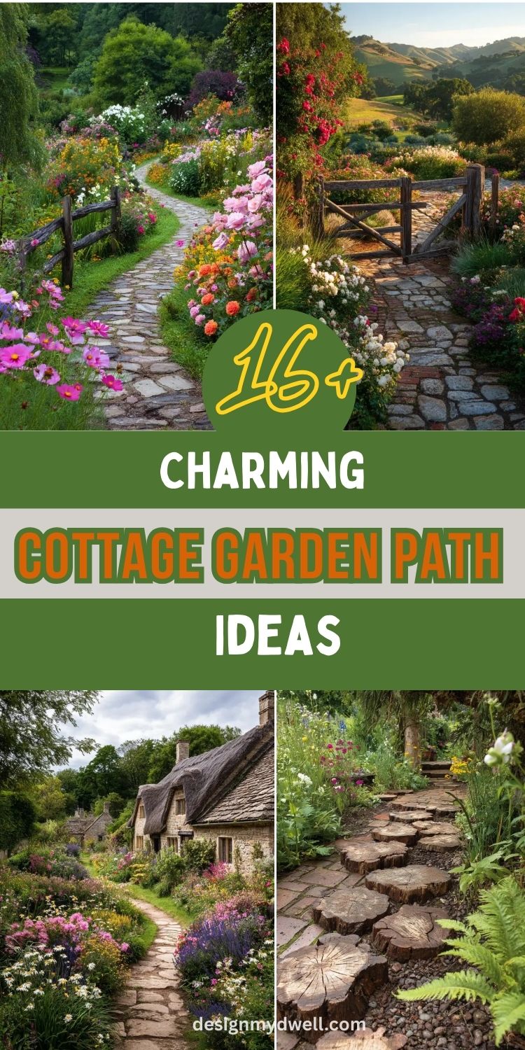 16+ Charming Cottage Garden Path Ideas