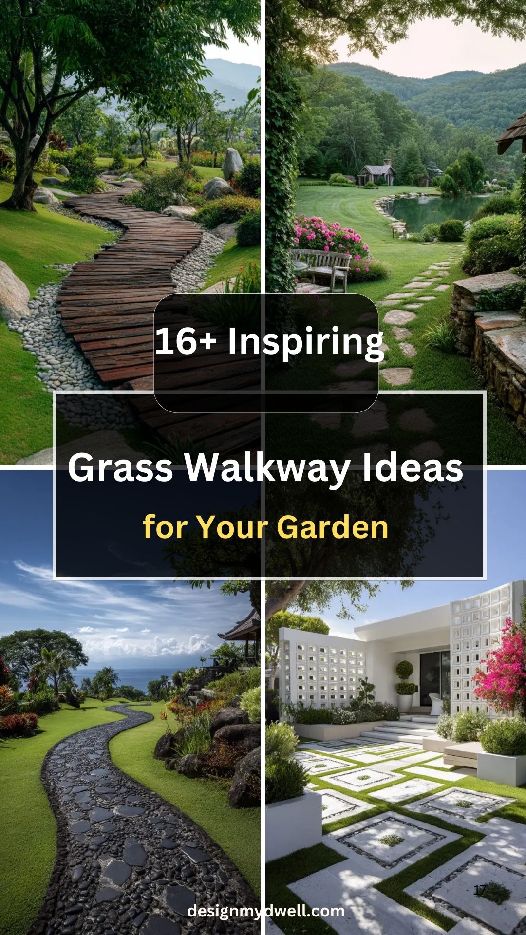 16+ Inspiring Grass Walkway Ideas for Your Garden
