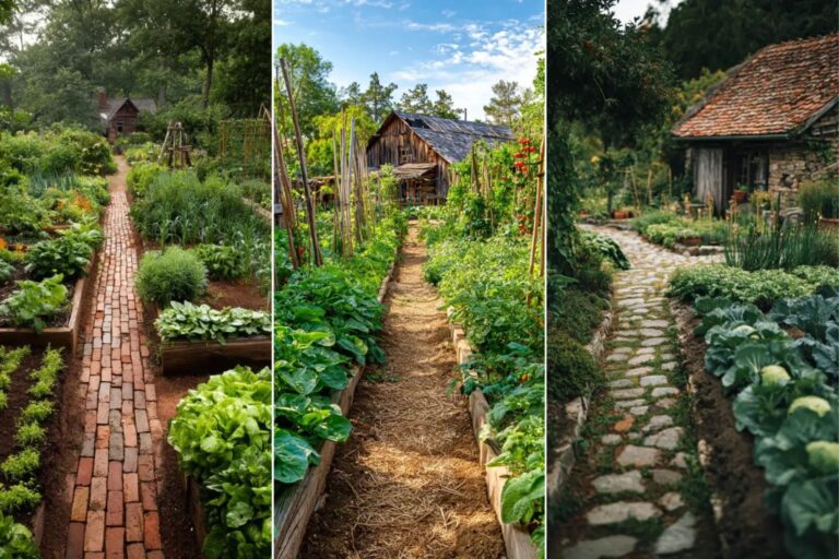 16+ Inspiring Vegetable Garden Path Ideas