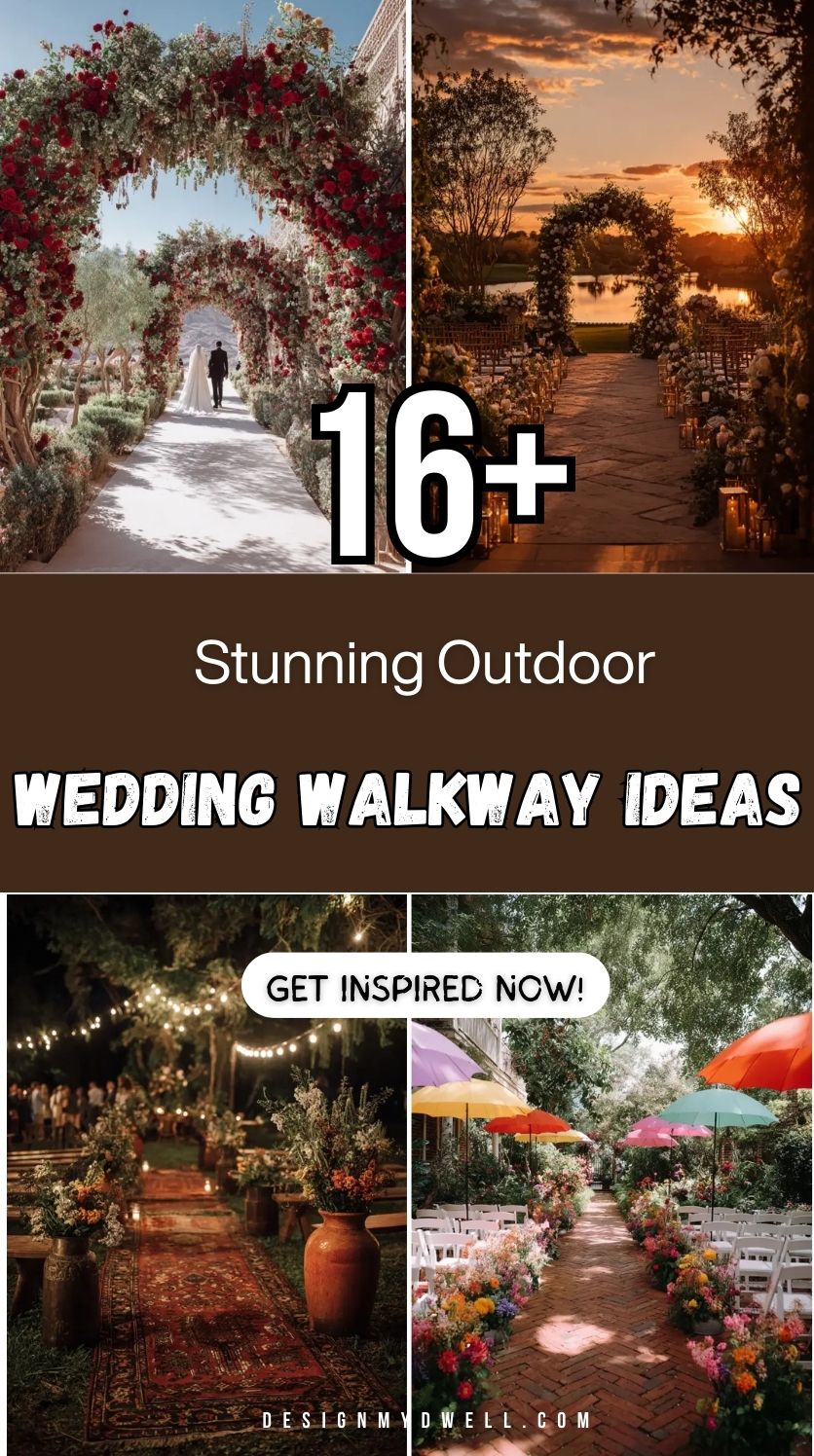 16+ Stunning Outdoor Wedding Walkway Ideas