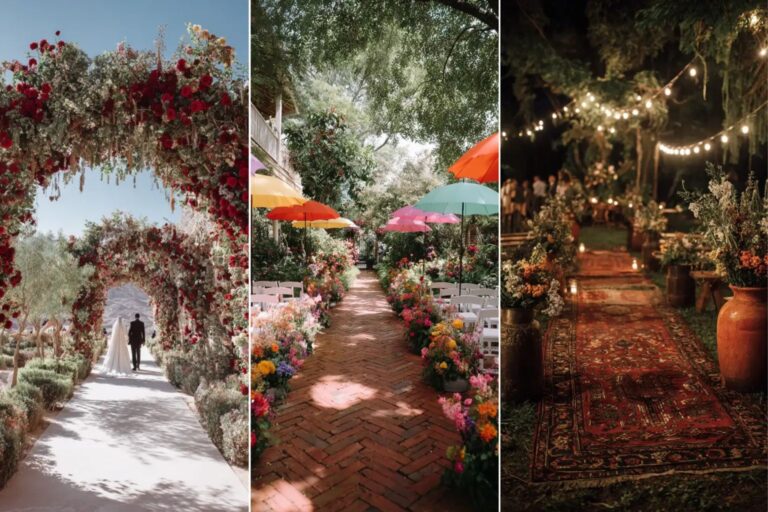 16+ Stunning Outdoor Wedding Walkway Ideas