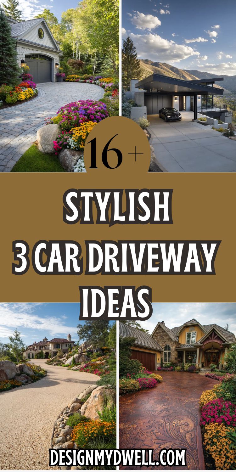 16+ Stylish 3 Car Driveway Ideas to Transform Your Home