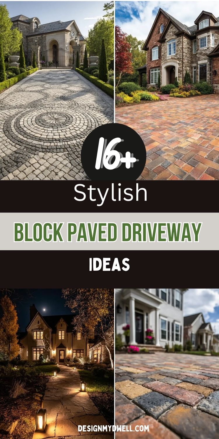 16+ Stylish Block Paved Driveway Ideas
