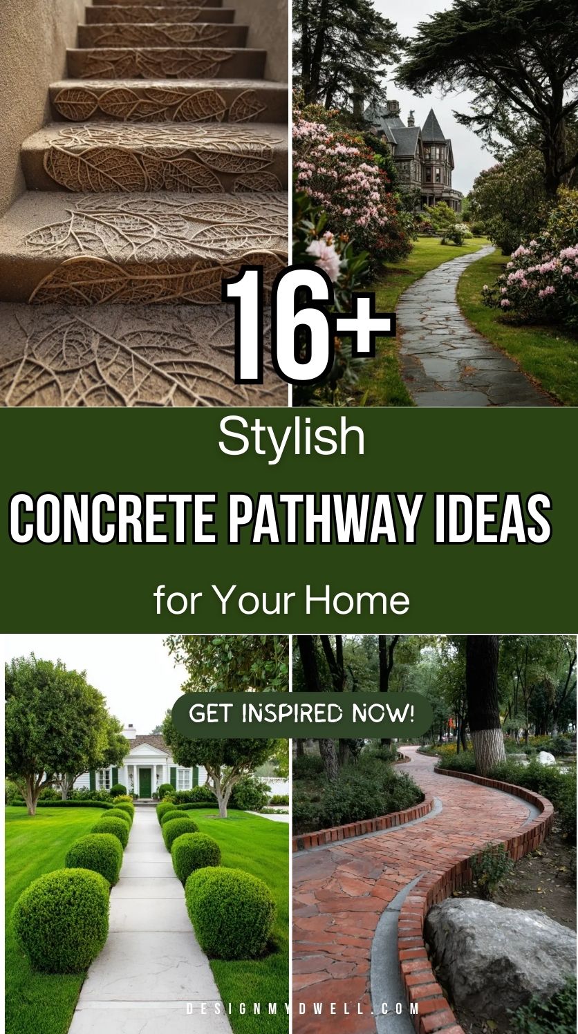 16+ Stylish Concrete Pathway Ideas for Your Home
