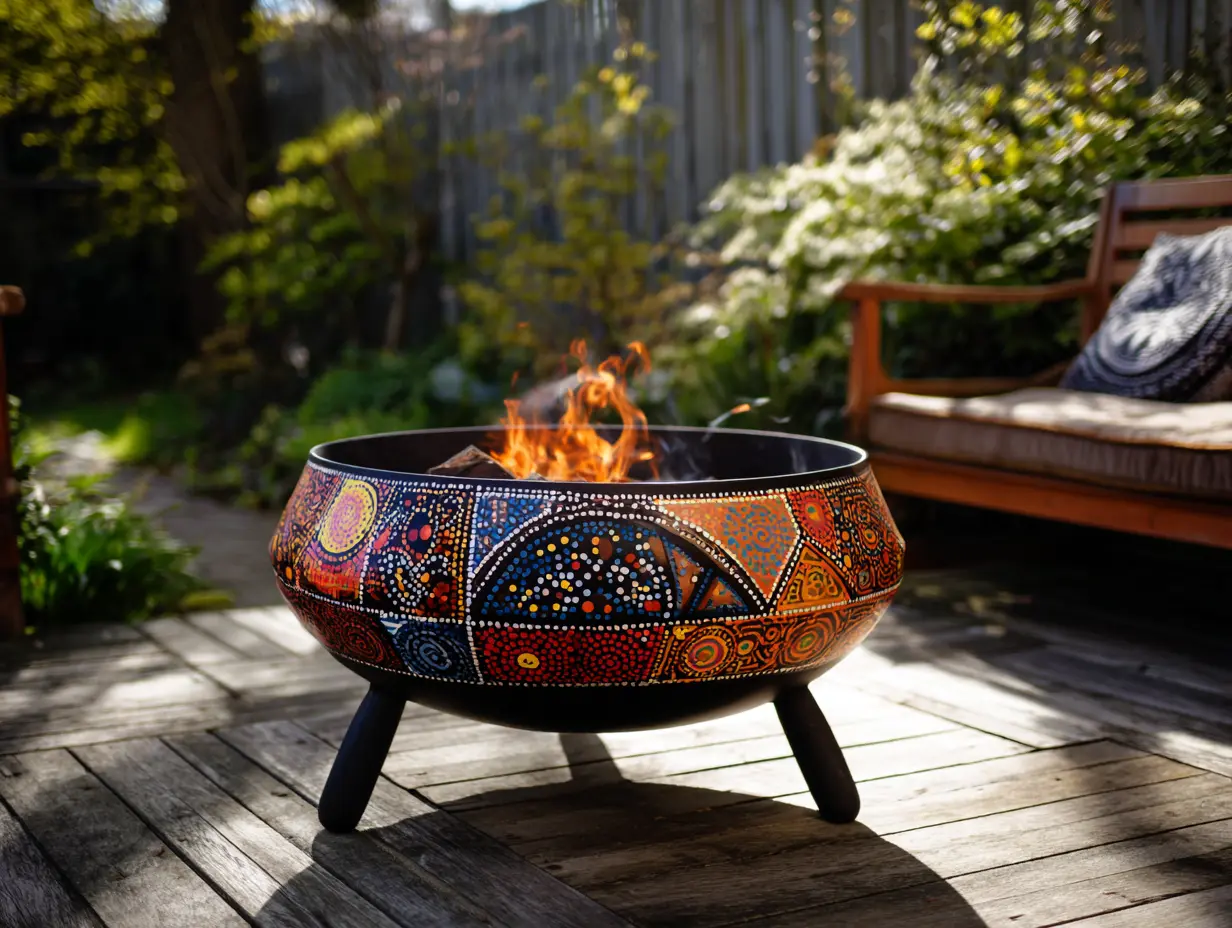 Add Color to Your Yard With a Painted Fire Pit