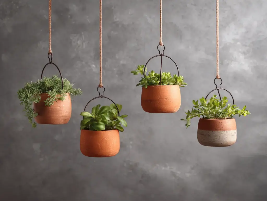 Hang Terracotta Pots With Individual Ceiling Hooks