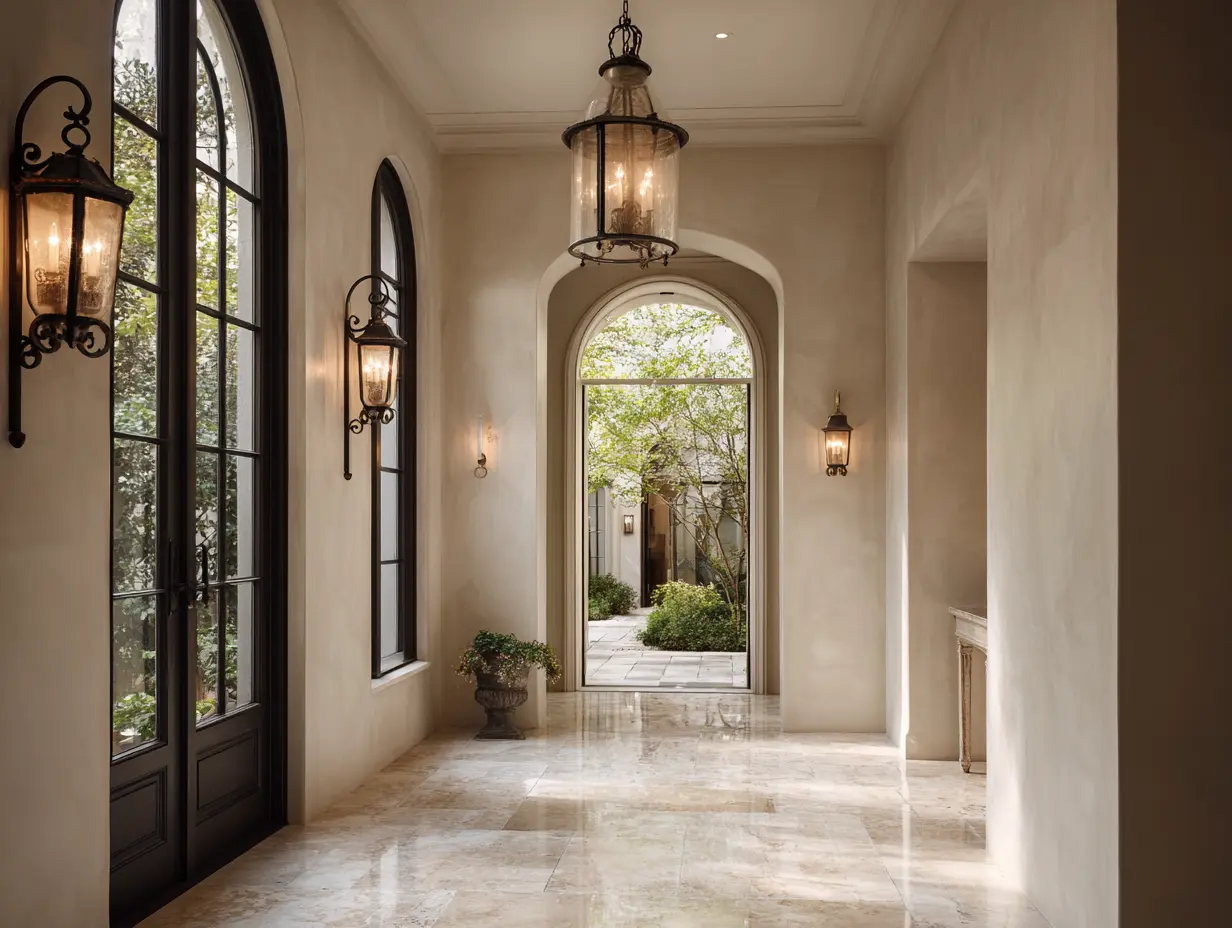 Illuminate Your Foyer With Black Metal Lanterns for a Bold Look