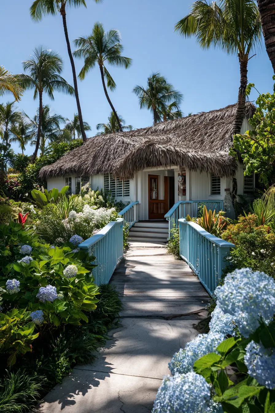 Tropical Driveway with Coastal Charm