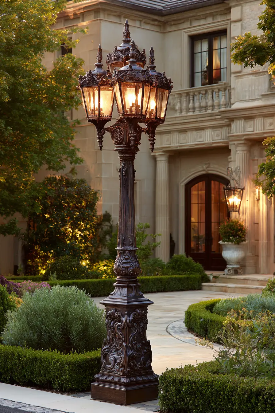 Grand Ornate Driveway Lamp Post