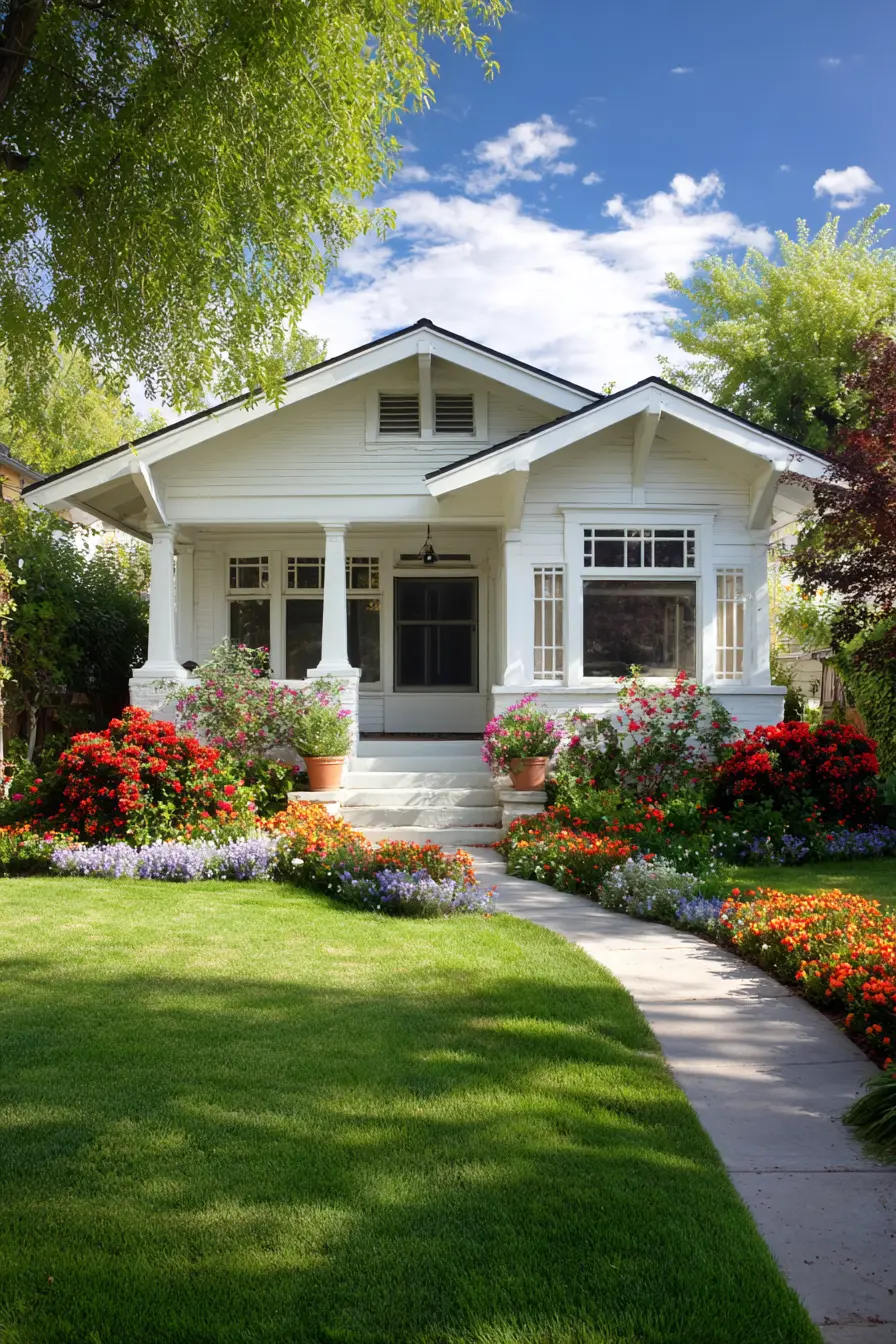 Bright White Siding with Timeless Elegance