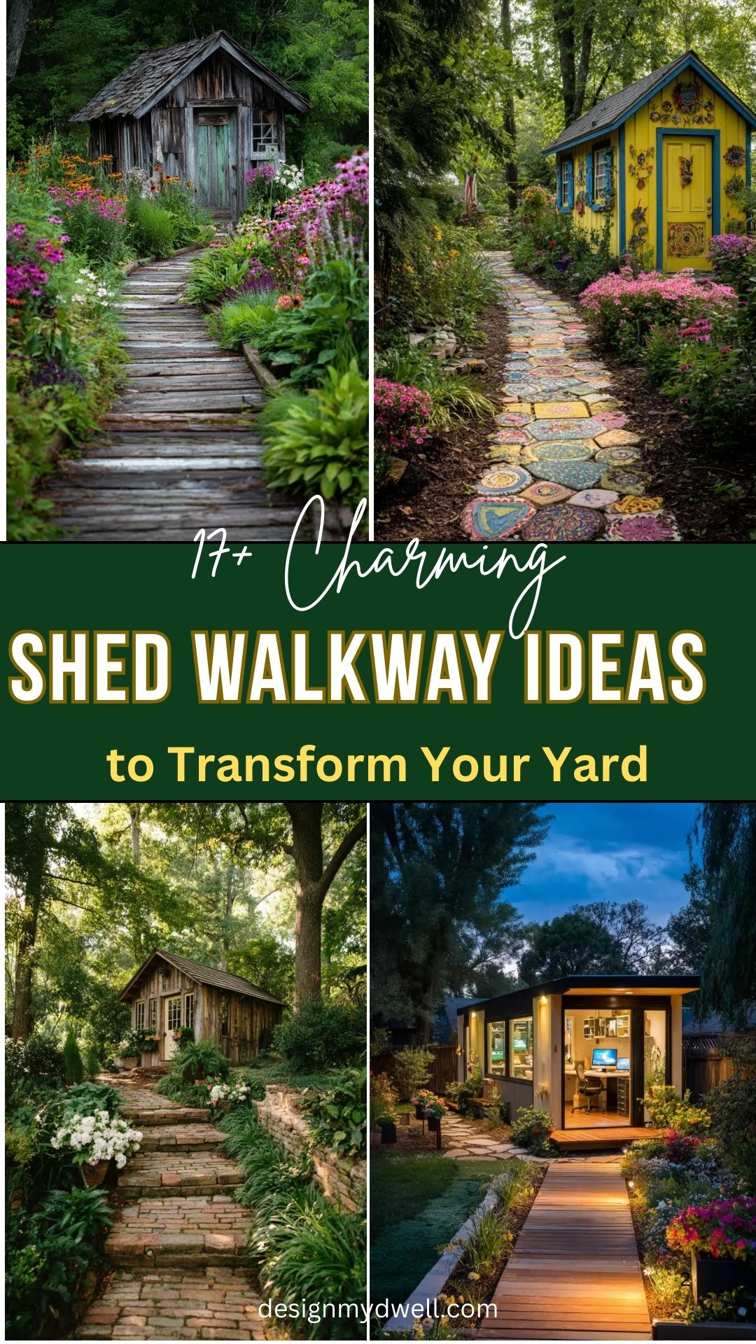17+ Charming Shed Walkway Ideas to Transform Your Yard