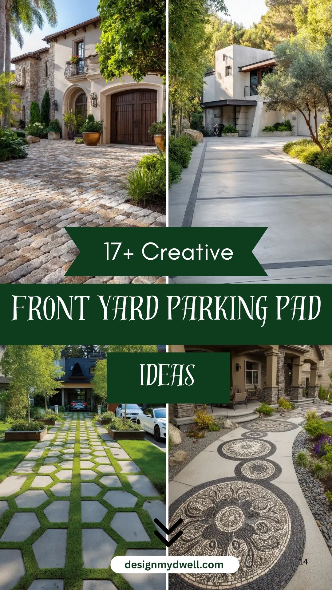 17+ Creative Front Yard Parking Pad Ideas