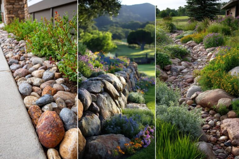 17+ Creative Rock Border Edging Ideas