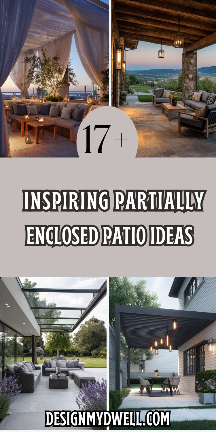 17+ Inspiring Partially Enclosed Patio Ideas