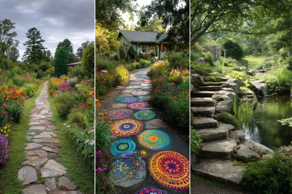 17+ Inspiring Stepping Stones Garden Path Ideas