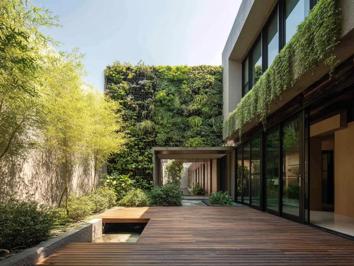 Create Vertical Gardens on Backyard Walls to Symbolize Growth and Life