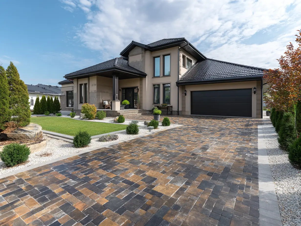 Explore Colored Concrete Pavements to Add Interest to the Driveway