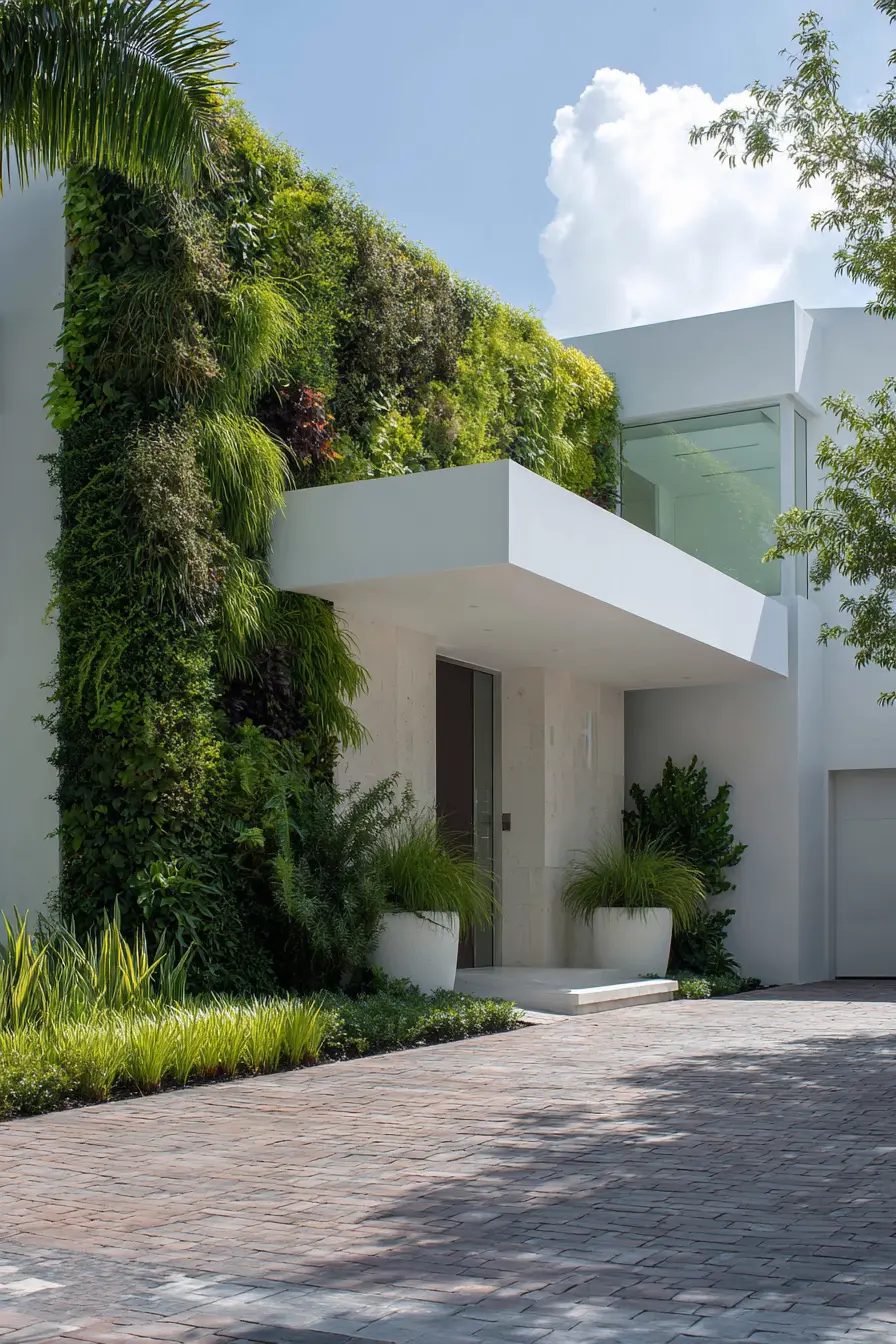 Modern Green Wall Driveway Divider