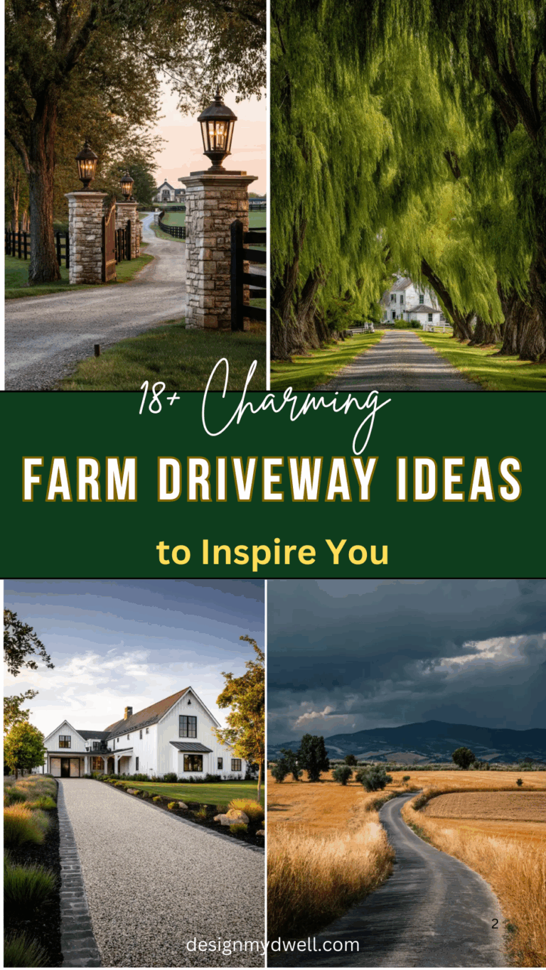 18+ Charming Farm Driveway Ideas to Inspire You