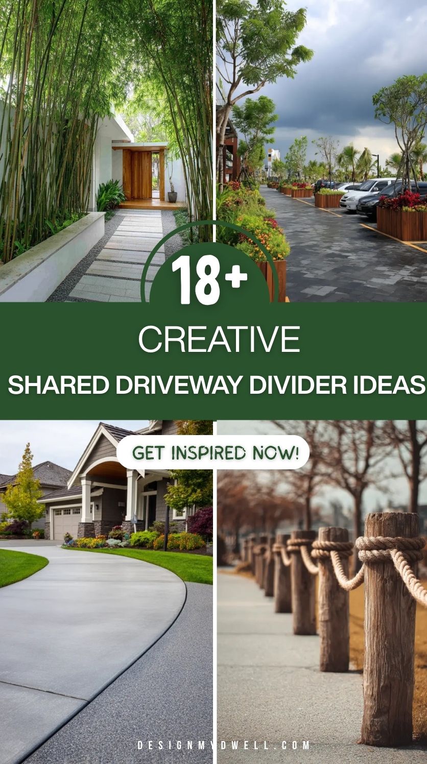 18+ Creative Shared Driveway Divider Ideas