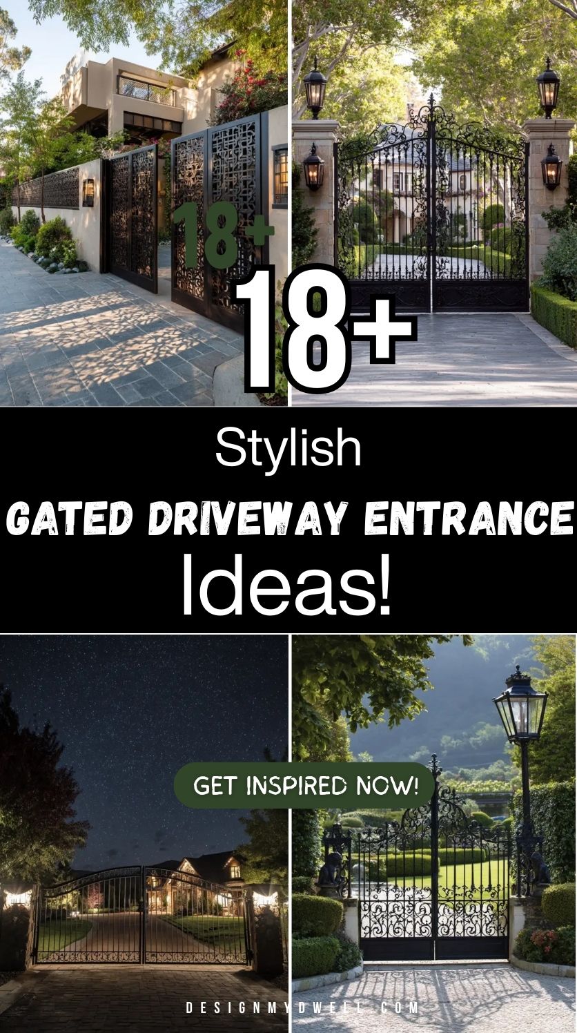 18+ Stylish Gated Driveway Entrance Ideas
