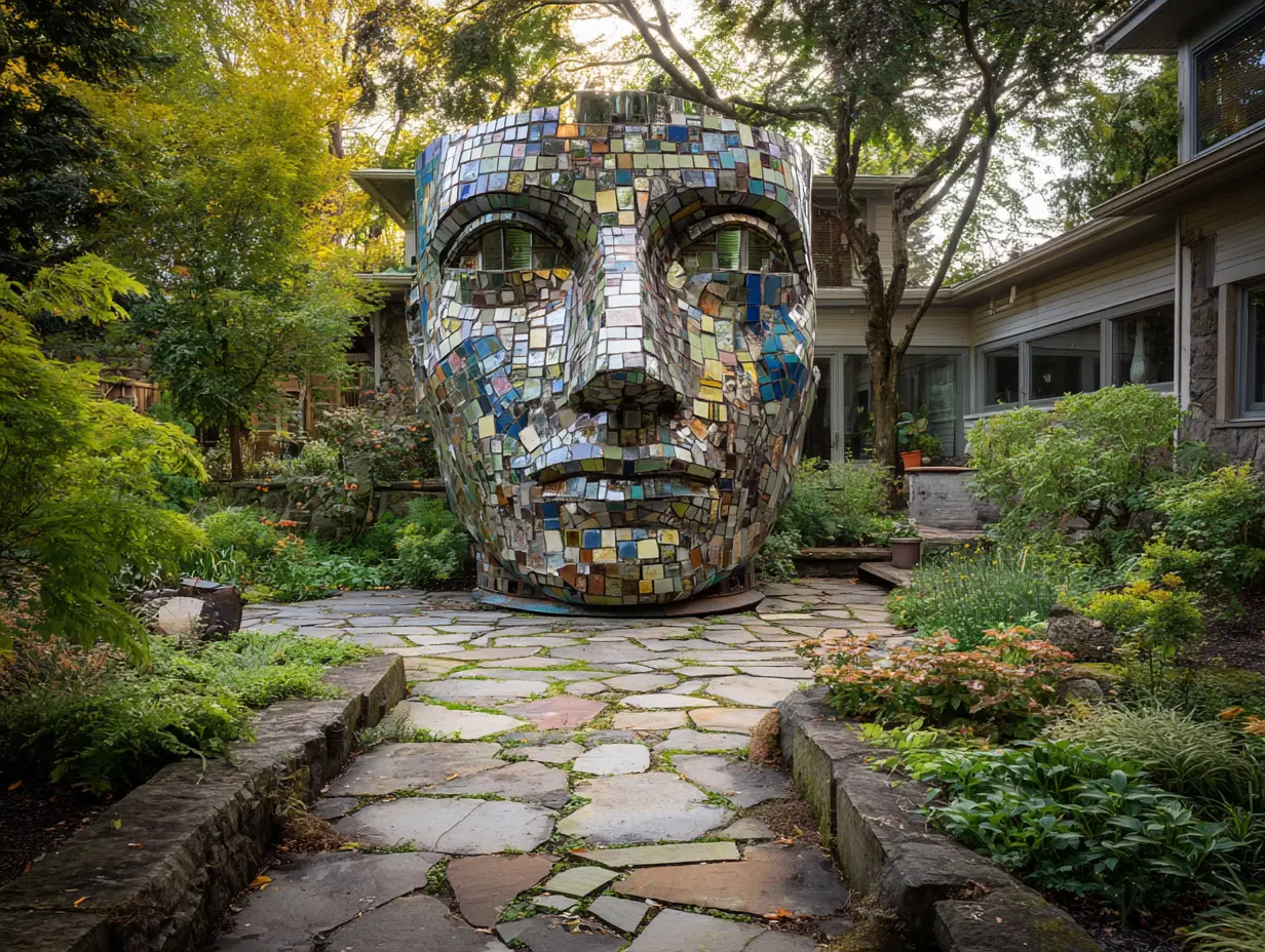 Design Quirky Garden Art With Sculptures Made From Recycled Materials