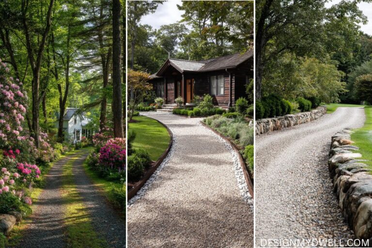 19+ Creative Gravel Driveway Landscaping Ideas