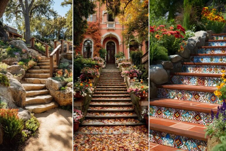 19+ Inspiring Outdoor Stair Riser Ideas