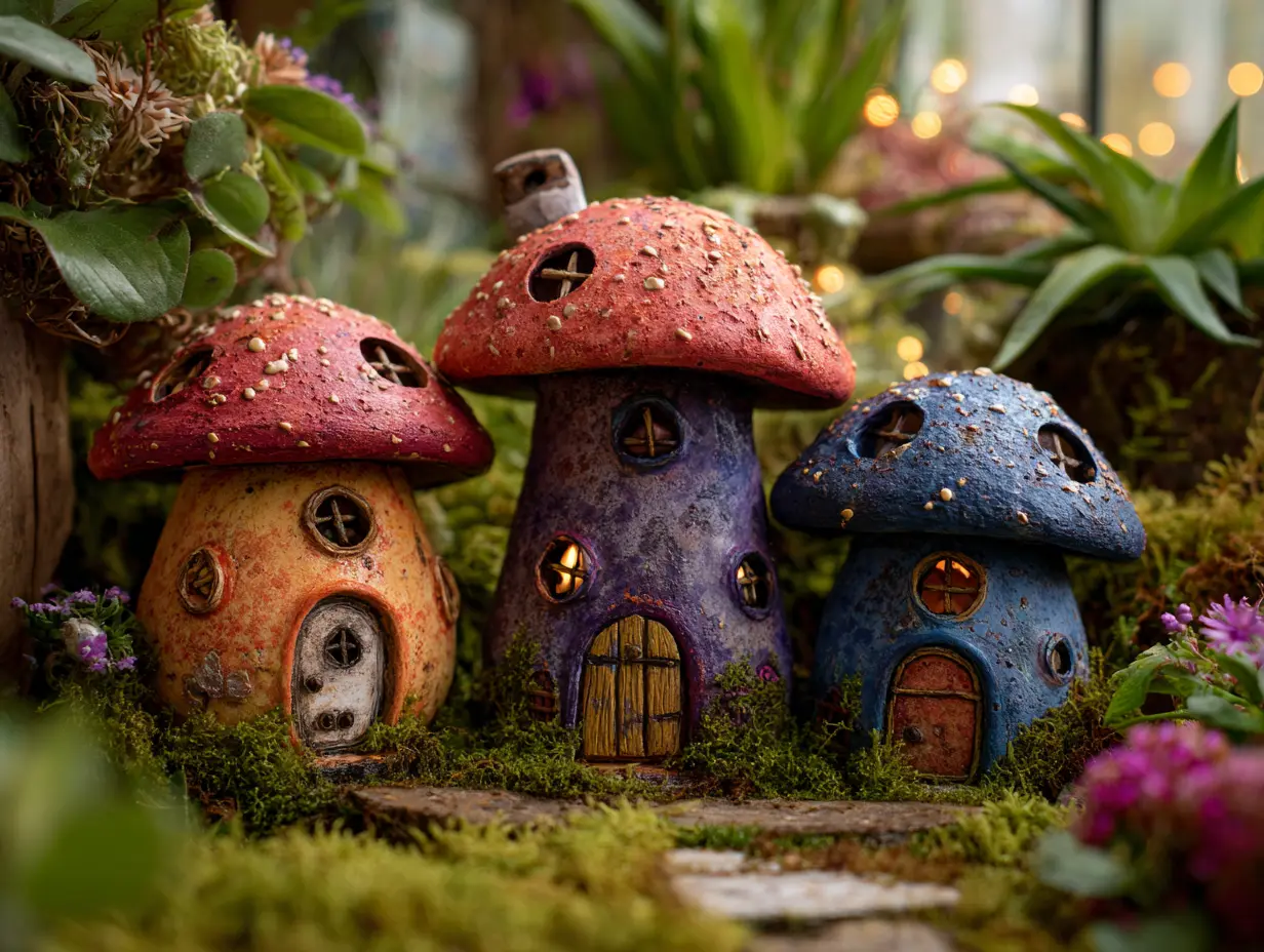 Create a Tiny Garden With Mushroom Fairy Homes