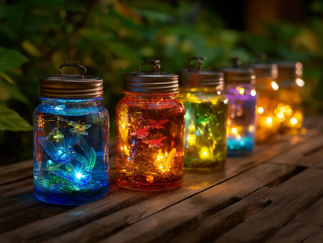 Decorate Your Backyard With Solar Fairy Jars