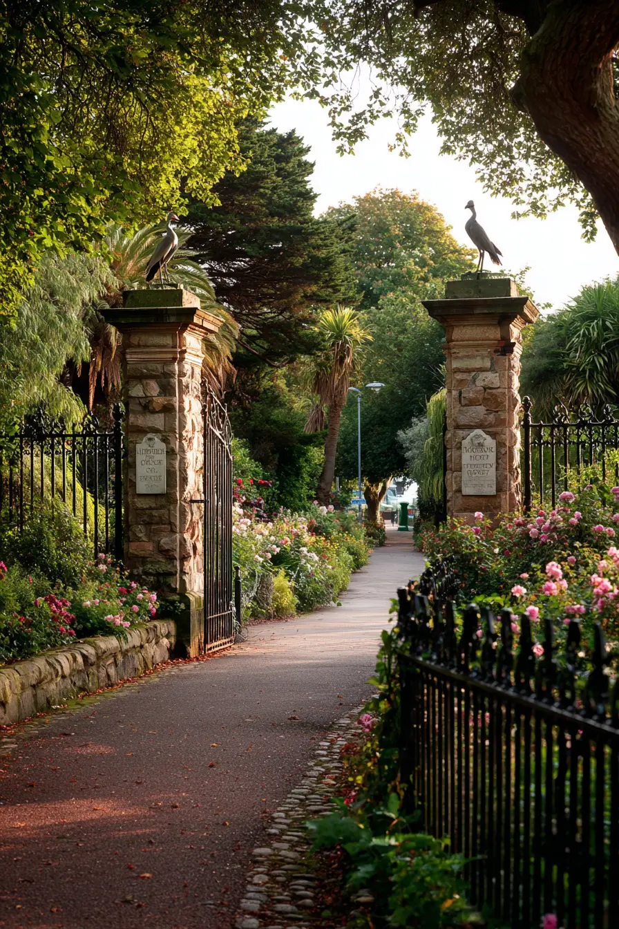 Timeless Stone Pillars with Ornamental Touch