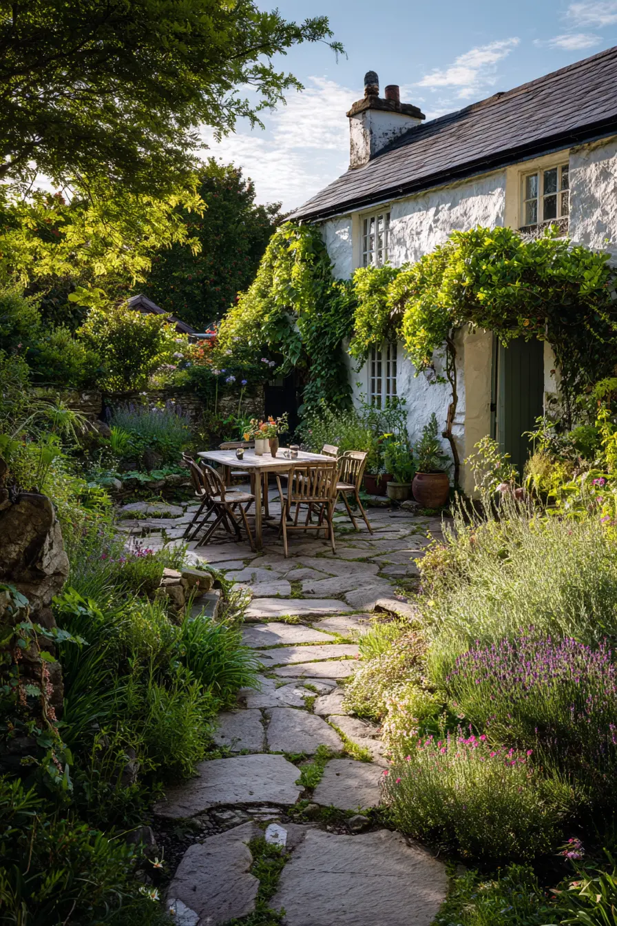 Rustic Flagstone Patio Retreat