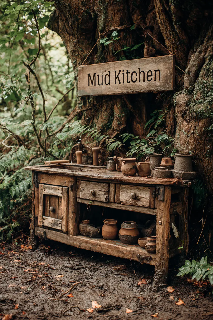 A Rustic Mud Kitchen That Mirrors Home Style